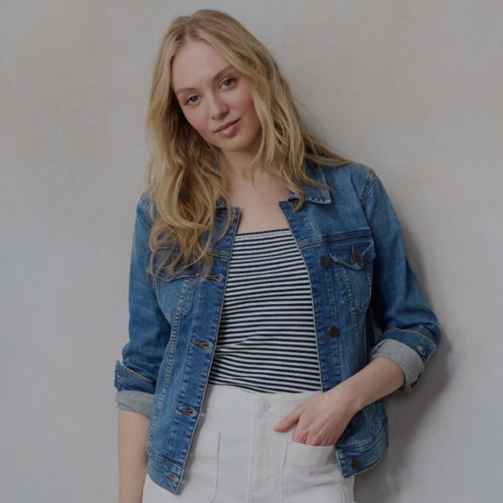100% Cotton Petite Women's Denim Jacket by LC Conrad